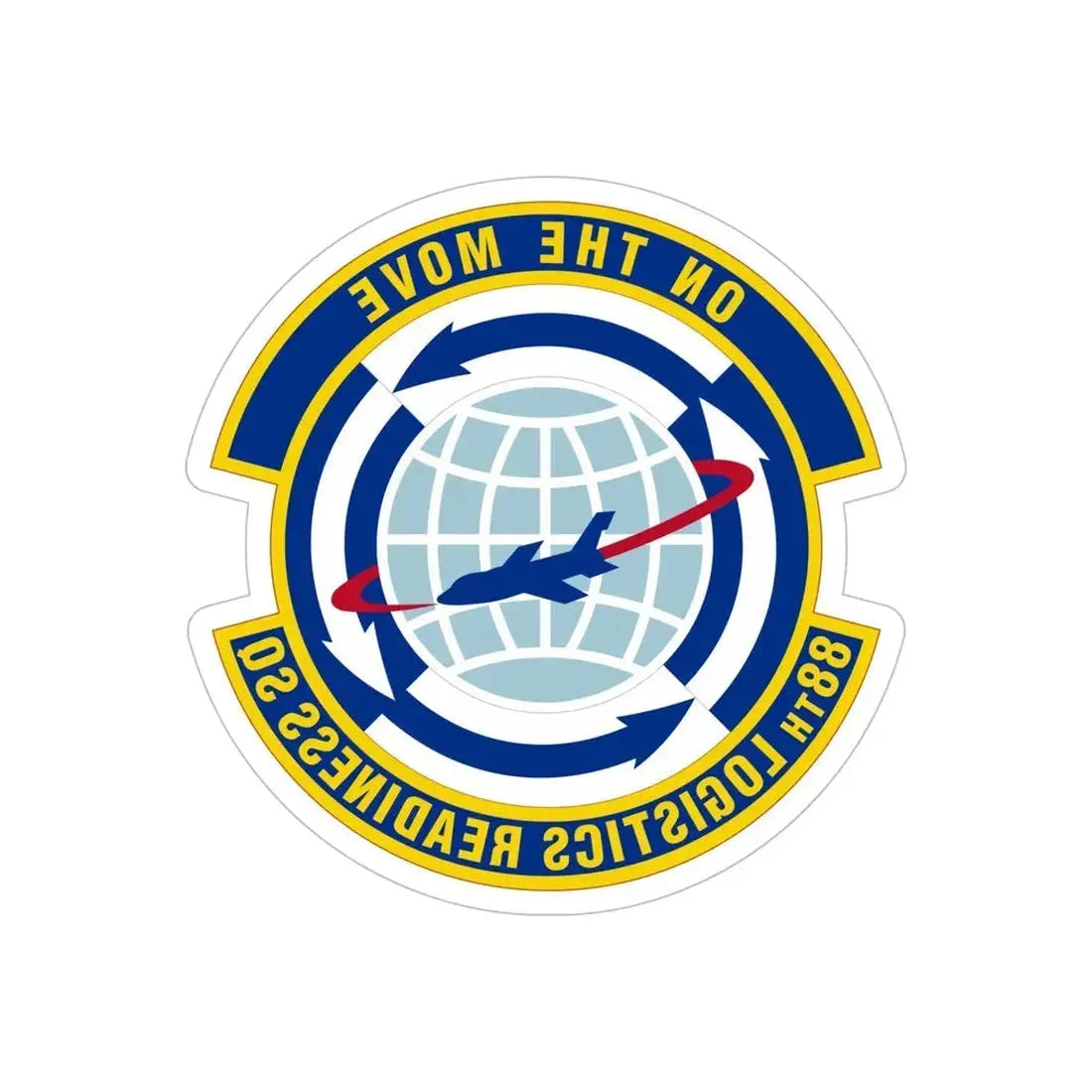 88 Logistics Readiness Squadron AFMC (U.S. Air Force) REVERSE PRINT Transparent Die-Cut STICKER - The Sticker Space