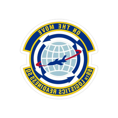 88 Logistics Readiness Squadron AFMC (U.S. Air Force) REVERSE PRINT Transparent Die-Cut STICKER - The Sticker Space