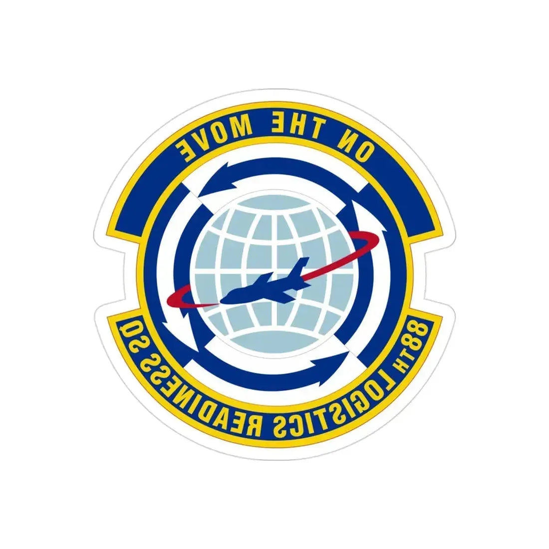 88 Logistics Readiness Squadron AFMC (U.S. Air Force) REVERSE PRINT Transparent Die-Cut STICKER - The Sticker Space