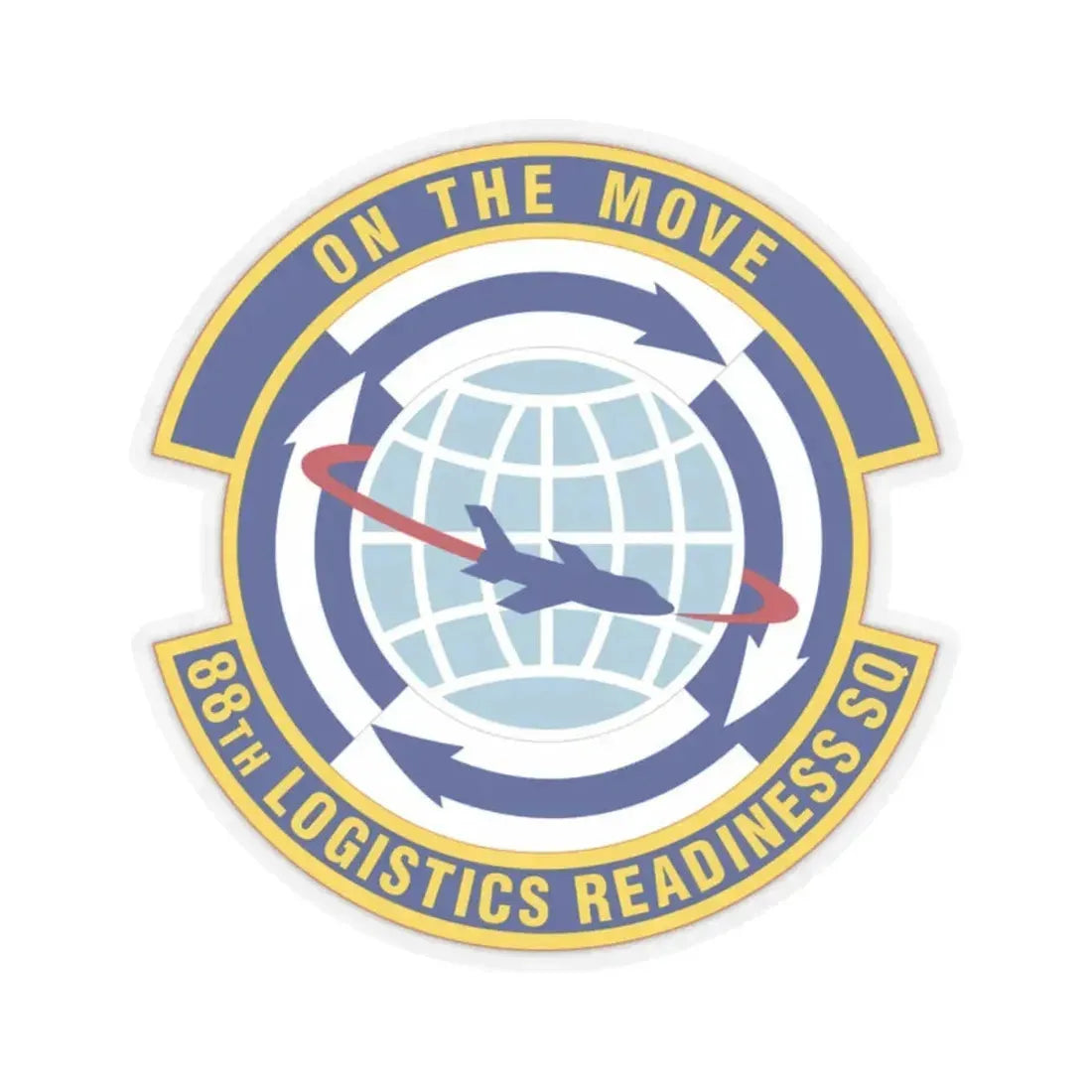 88 Logistics Readiness Squadron AFMC (U.S. Air Force) STICKER Vinyl Kiss-Cut Decal 2 Inch Transparent - The Sticker Space