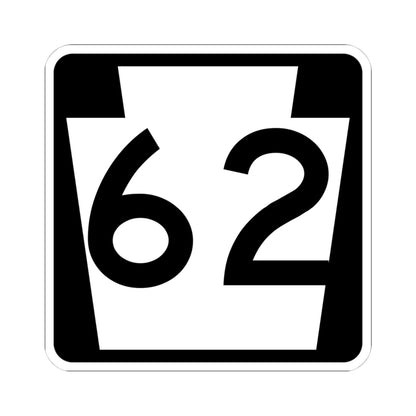 PA-62 (Pennsylvania) (Road Sign) STICKER Vinyl Kiss-Cut Decal