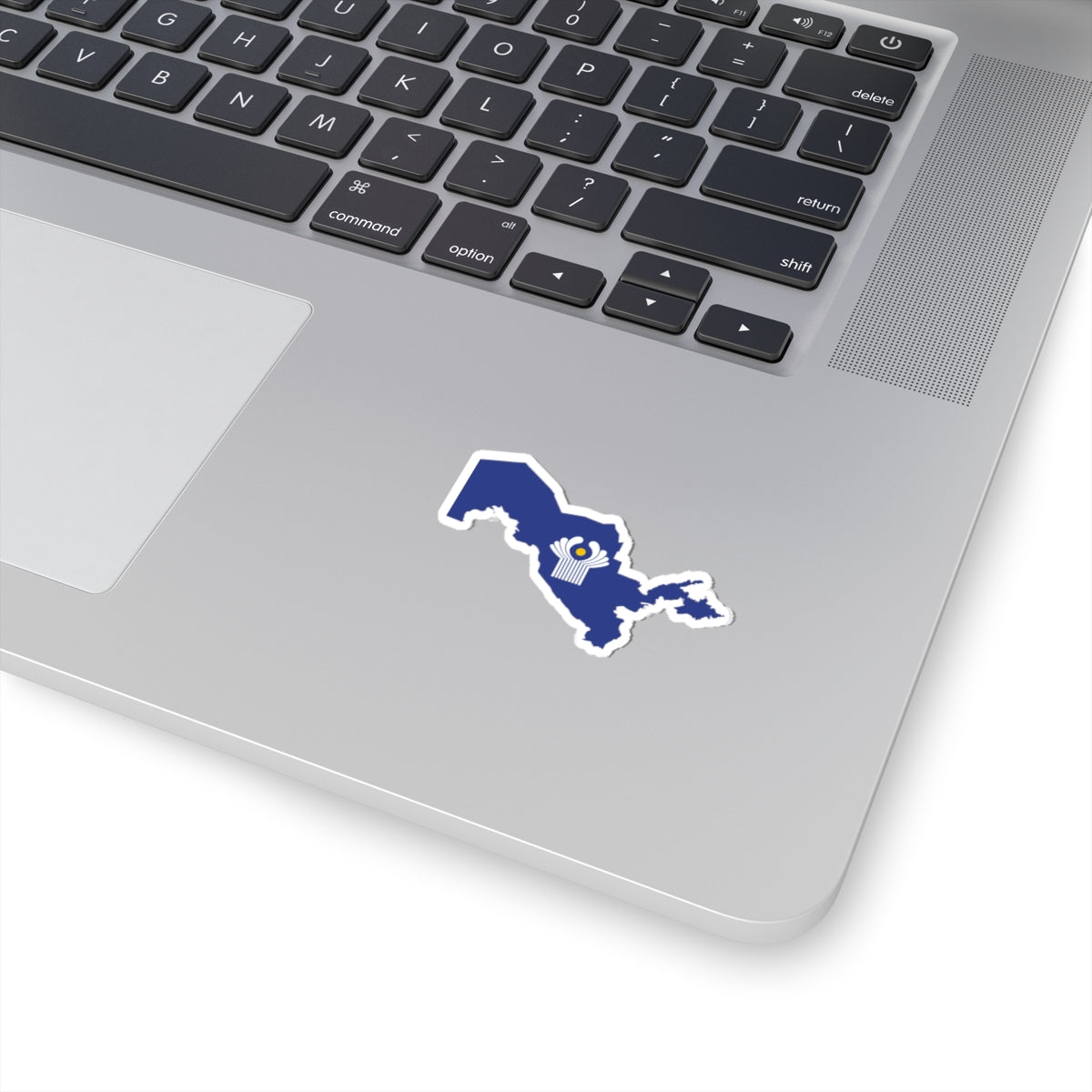 Flag-map of Uzbekistan CIS (Uzbekistan) STICKER Vinyl Kiss-Cut Decal