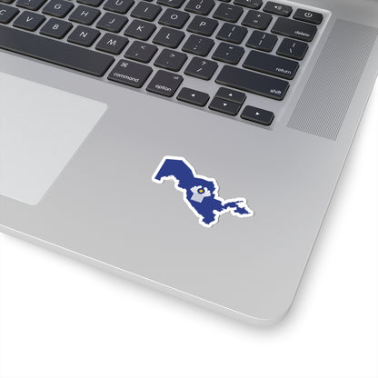 Flag-map of Uzbekistan CIS (Uzbekistan) STICKER Vinyl Kiss-Cut Decal