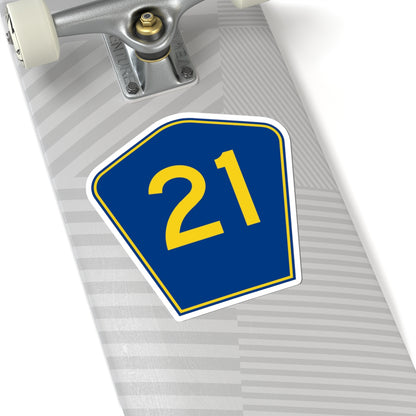 PR secondary 21 (Puerto Rico) (Road Sign) STICKER Vinyl Kiss-Cut Decal