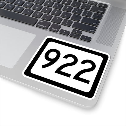 WV-922 (Virginia) (Road Sign) STICKER Vinyl Kiss-Cut Decal