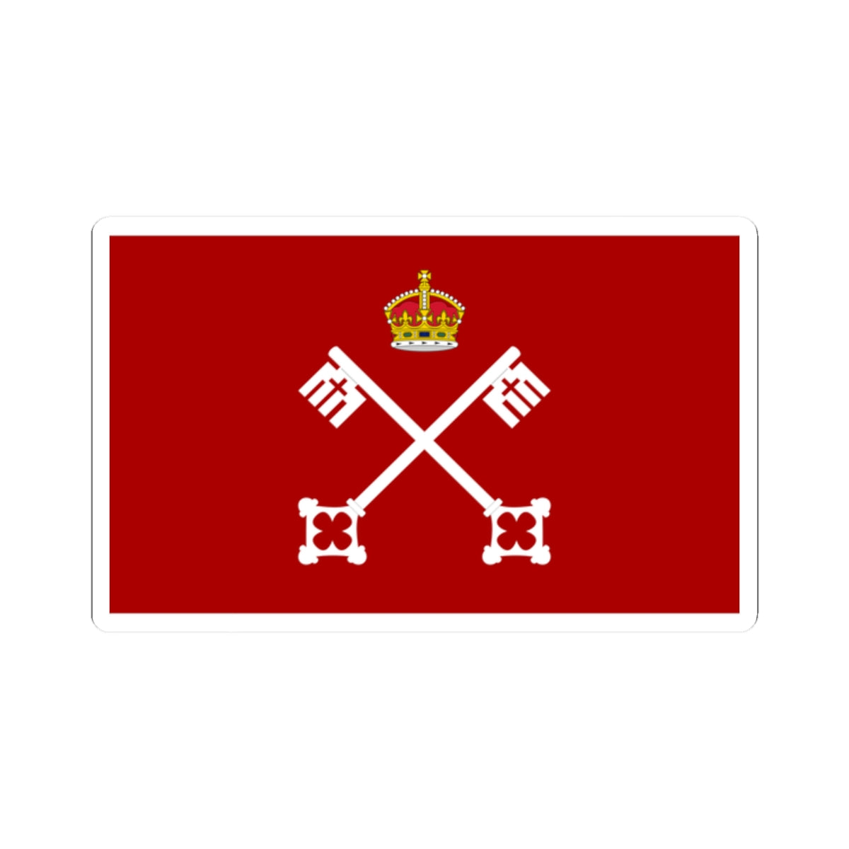 Flag of the Diocese of York (England) STICKER Vinyl Kiss-Cut Decal