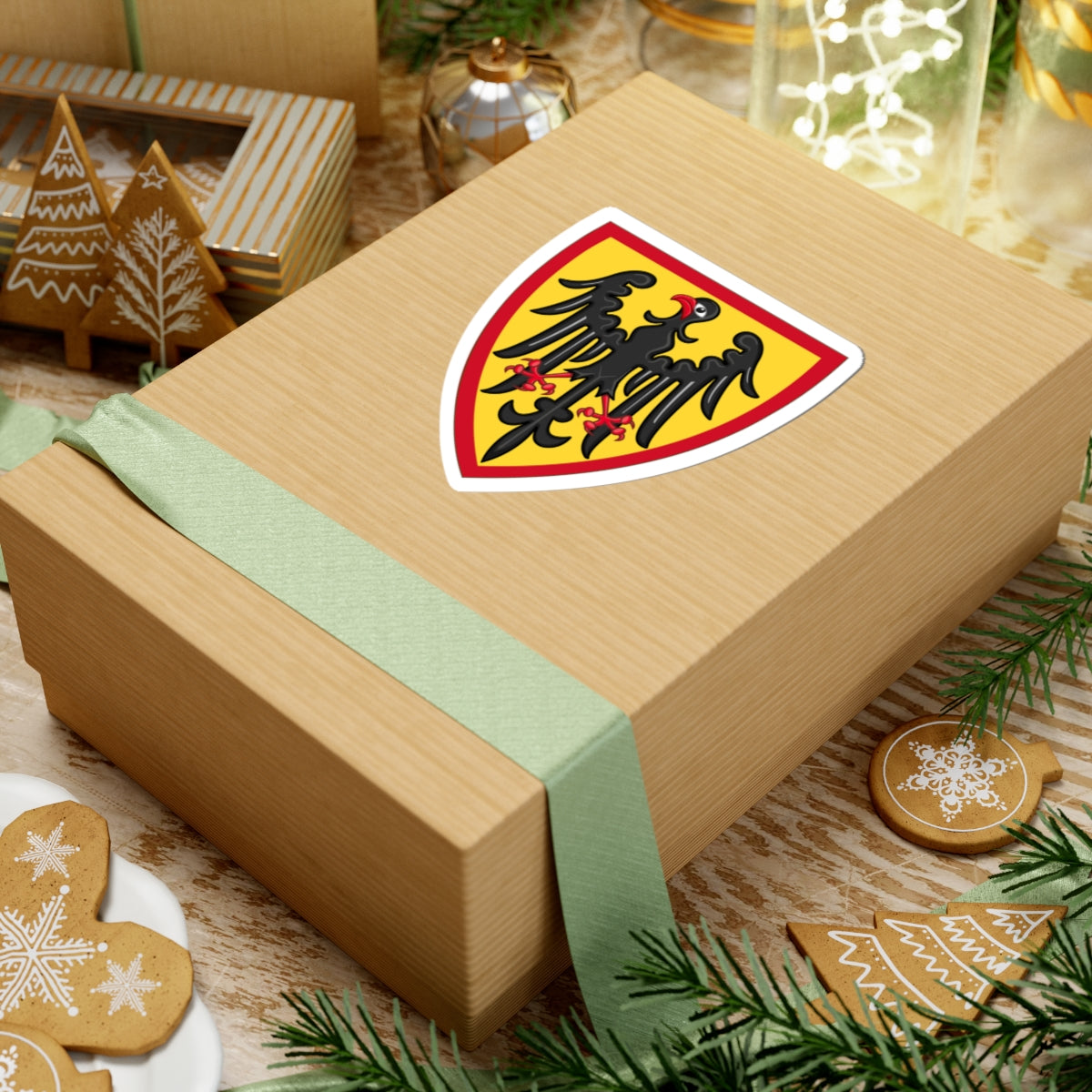 Attributed Coat and Shield of Arms of Henry VI Holy Roman Emperor Codex Manesse (Spain) (Coat of Arms) STICKER Vinyl Kiss-Cut Decal