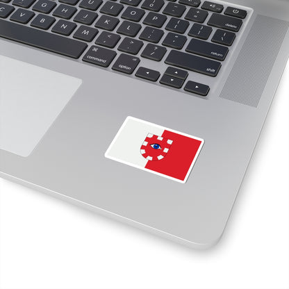 Bandera de lAlcúdia de Veo (Spain) (Coat of Arms) STICKER Vinyl Kiss-Cut Decal