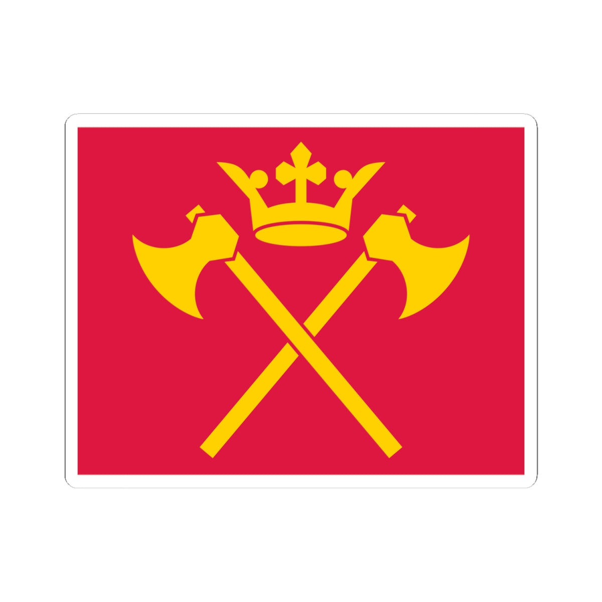 Flag of Hordaland (Norway) STICKER Vinyl Kiss-Cut Decal