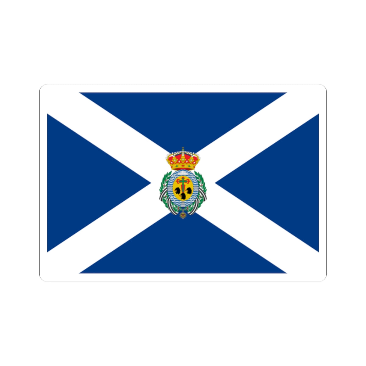 Flag Santa Cruz de Tenerife province (Spain) STICKER Vinyl Kiss-Cut Decal