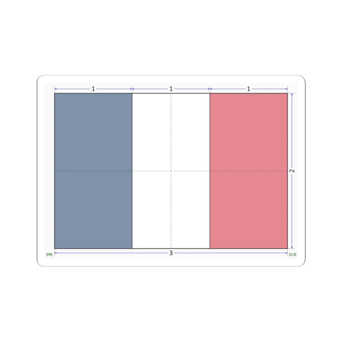 Flag of France construction sheet (France) STICKER Vinyl Kiss-Cut Decal