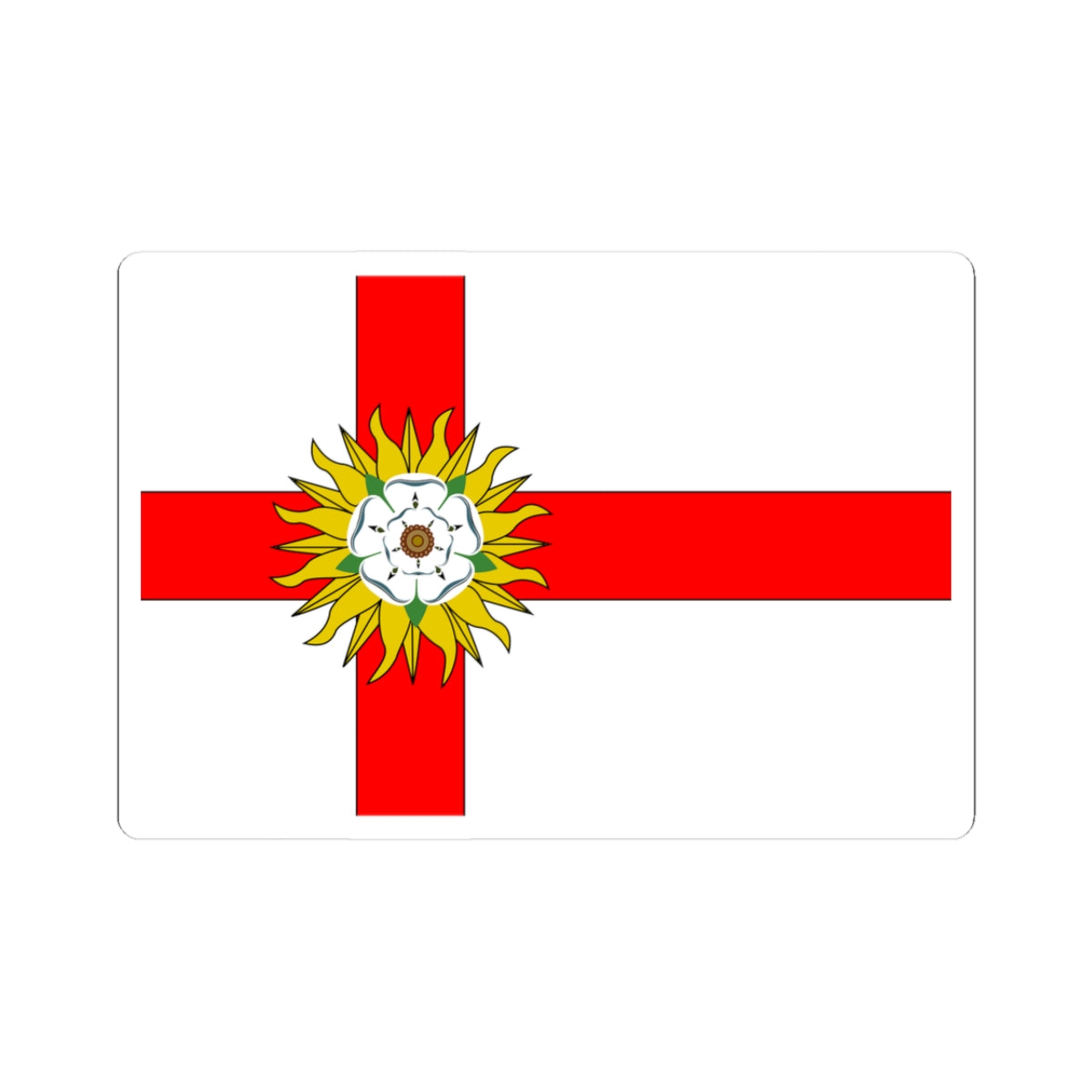 Flag of Yorkshire Flag Institute (England) STICKER Vinyl Kiss-Cut Decal