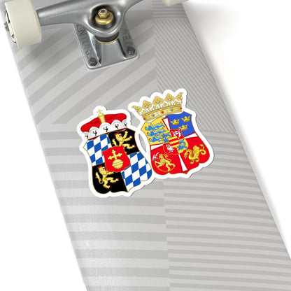 Armoiries de Dorothée de Danemark (Denmark) (Coat of Arms) STICKER Vinyl Kiss-Cut Decal
