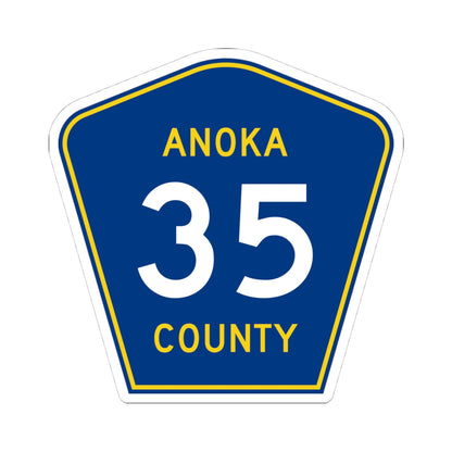 Anoka County 35 (Minnesota) (Road Sign) STICKER Vinyl Kiss-Cut Decal