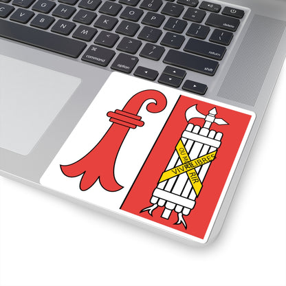 Ebauche Drapeau JU 1913 (Switzerland) STICKER Vinyl Kiss-Cut Decal