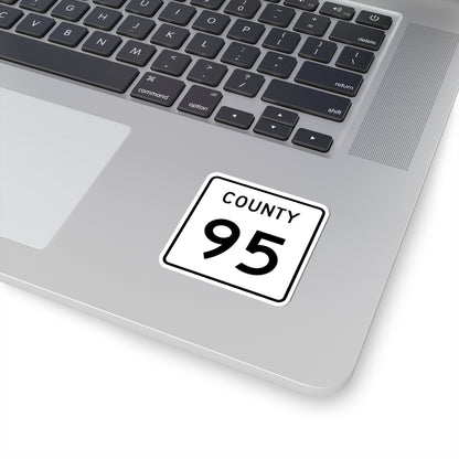 County 95 square (Minnesota) (Road Sign) STICKER Vinyl Kiss-Cut Decal