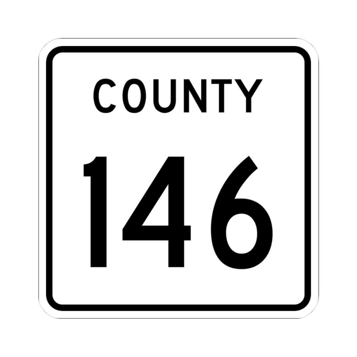 County 146 square (Minnesota) (Road Sign) STICKER Vinyl Kiss-Cut Decal