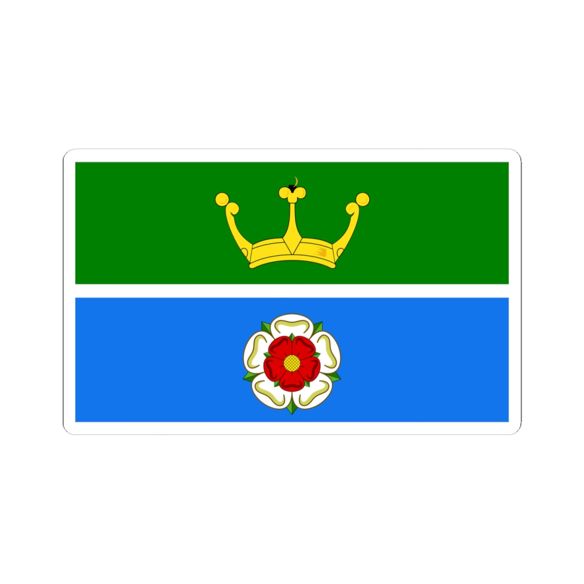 Hampshire green and blue flag (England) STICKER Vinyl Kiss-Cut Decal
