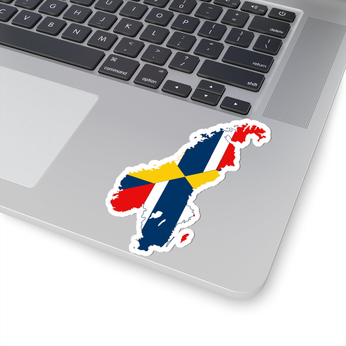 Flag-map of Sweden-Norway (Norway) STICKER Vinyl Kiss-Cut Decal
