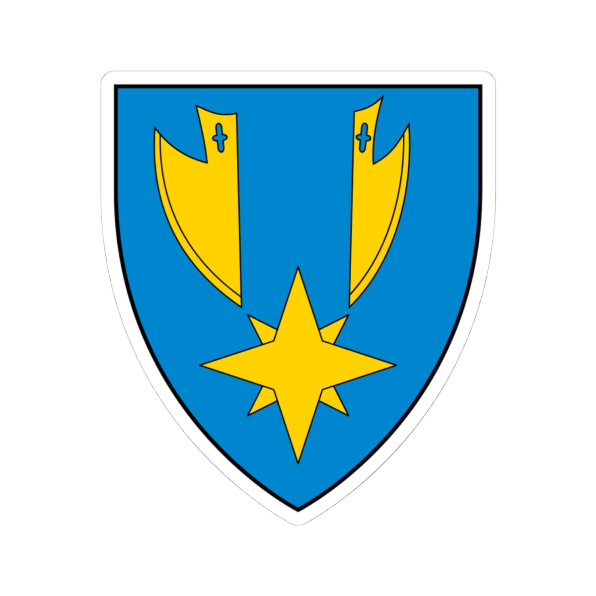 Coa Hungary Town Kelemér (Hungary) (Coat of Arms) STICKER Vinyl Kiss-Cut Decal