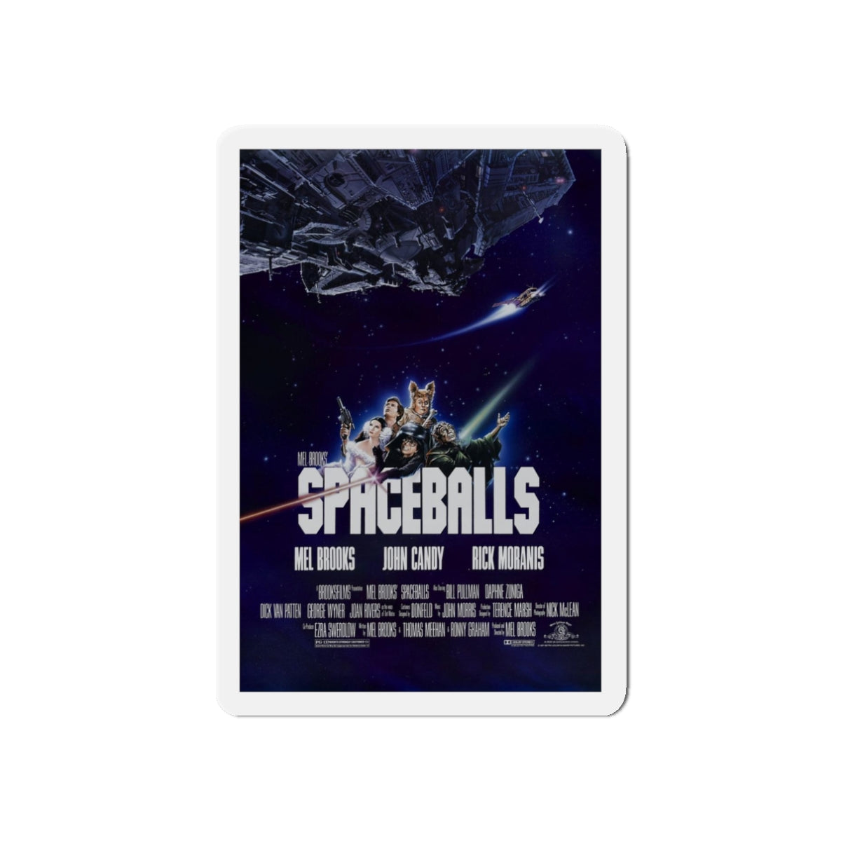 SPACEBALLS 1987 Movie Poster - Refrigerator Magnet-3" x 3"-Die-Cut-1 pc-The Sticker Space