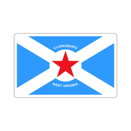 Flag of Clarksburg, West Virginia - STICKER Vinyl Kiss-Cut Decal