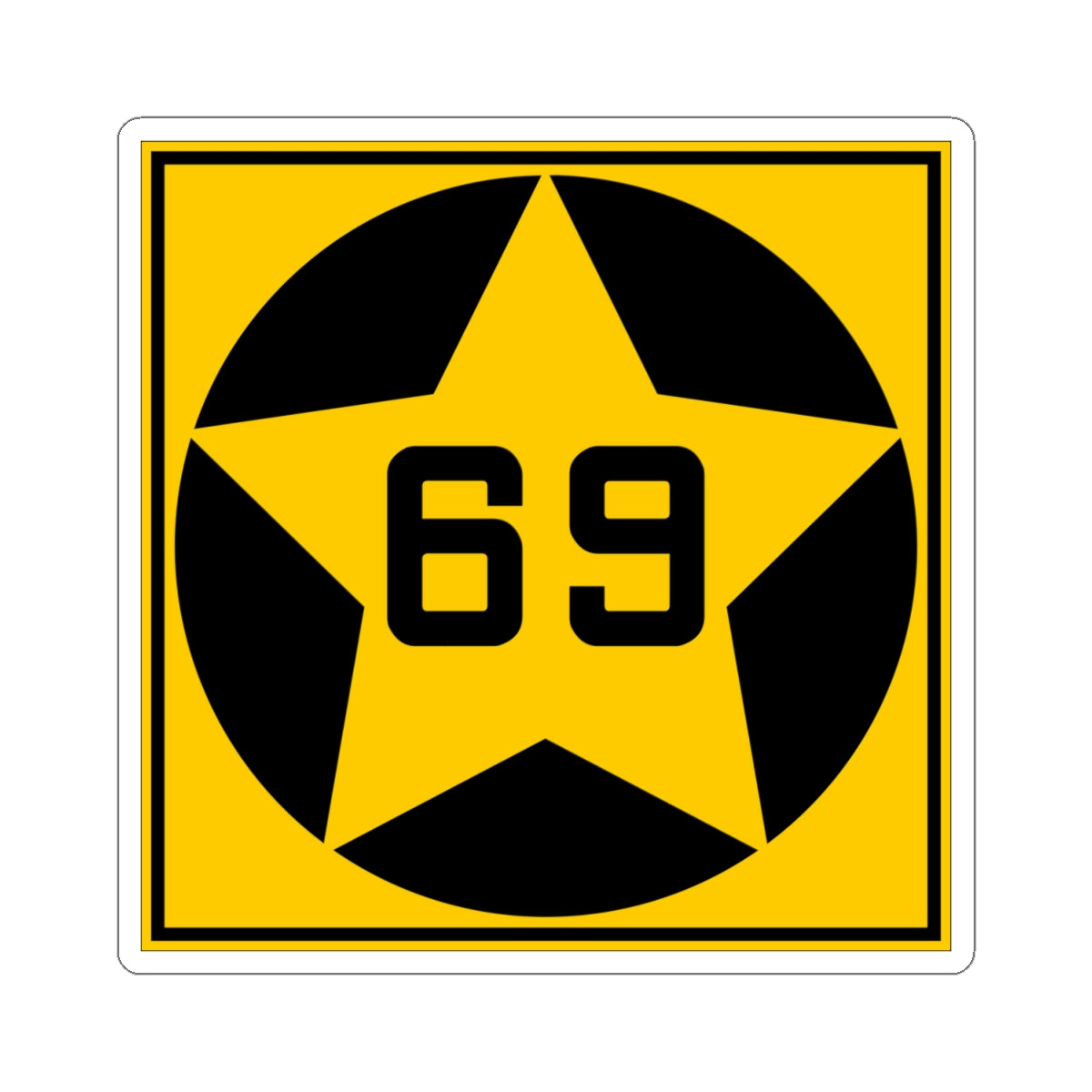 MN-69 1920 (Minnesota) (Road Sign) STICKER Vinyl Kiss-Cut Decal
