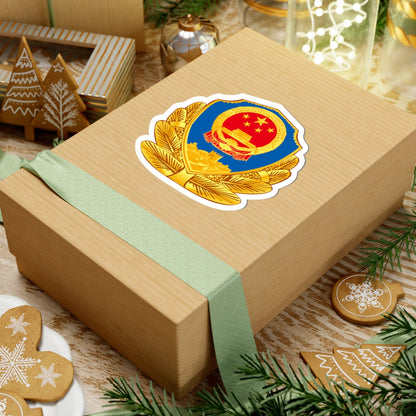 Police BadgeP.R.China (China) (Coat of Arms) STICKER Vinyl Kiss-Cut Decal