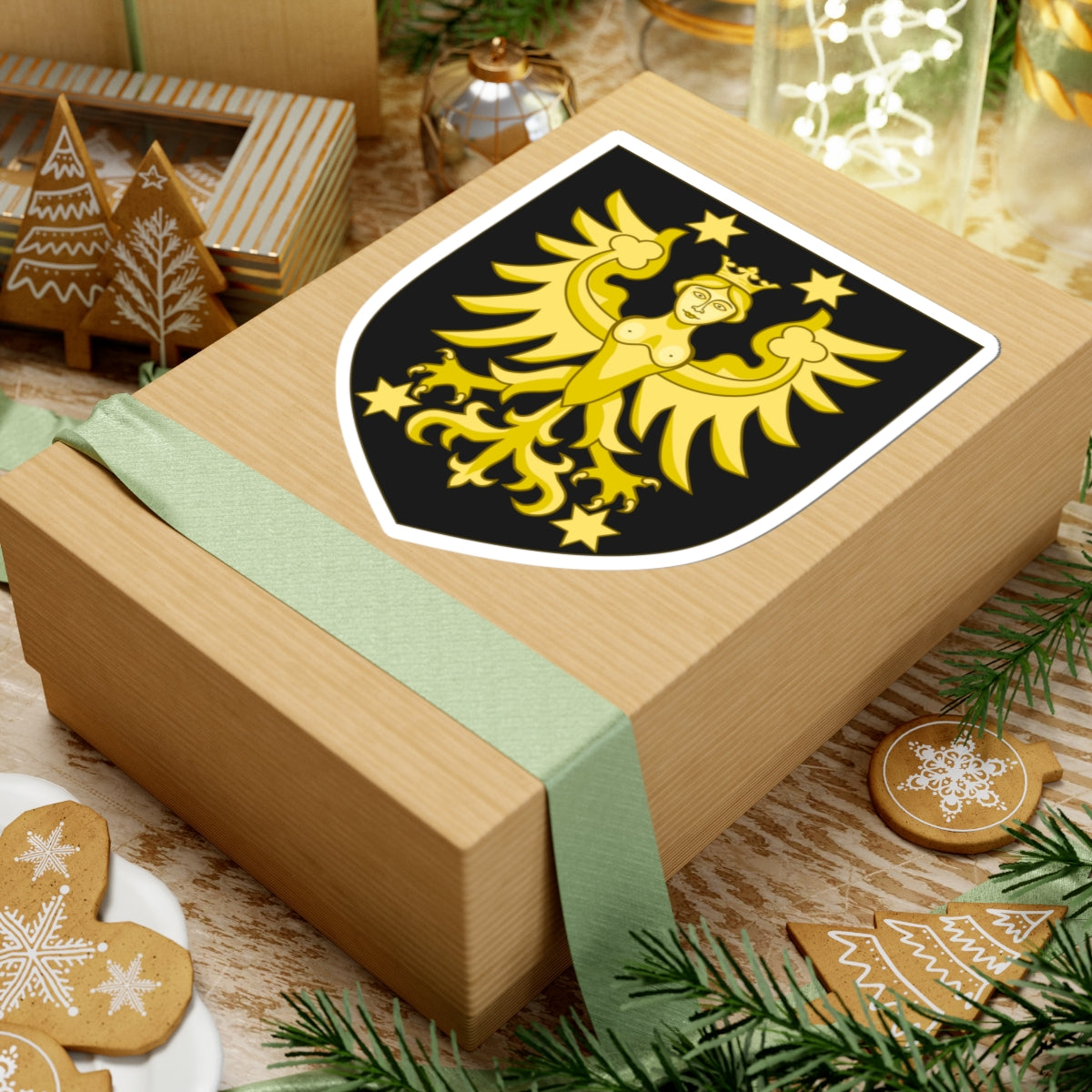 Arms of the house of Cirksena 1 (Denmark) (Coat of Arms) STICKER Vinyl Kiss-Cut Decal