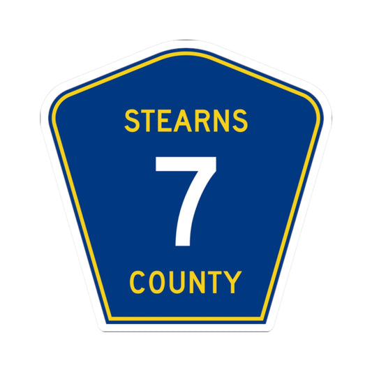 Stearns County Route 7 (Minnesota) (Road Sign) STICKER Vinyl Kiss-Cut Decal