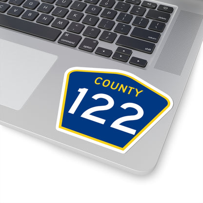 County 122 MN (Minnesota) (Road Sign) STICKER Vinyl Kiss-Cut Decal