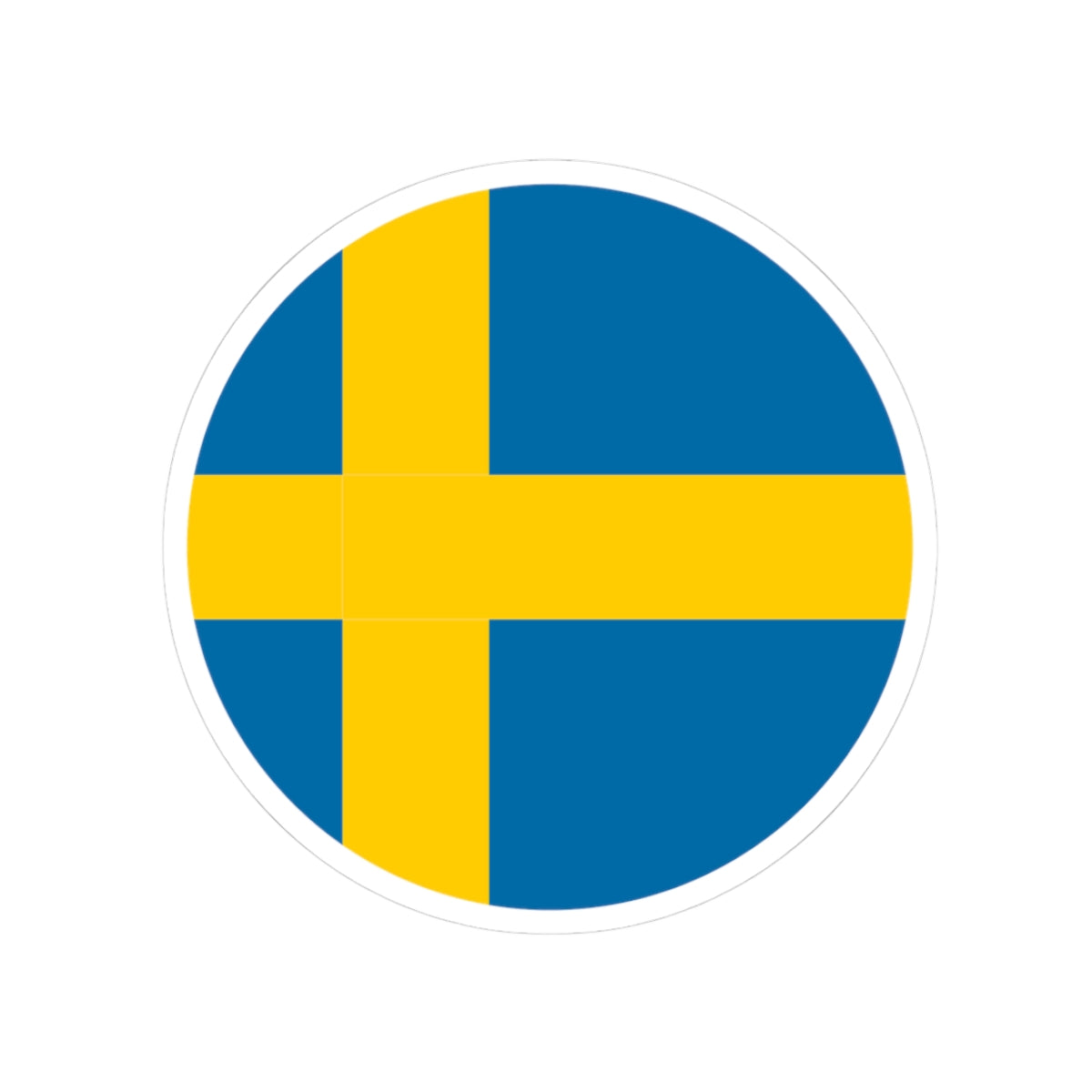 Sweden flag orb icon (Sweden) STICKER Vinyl Kiss-Cut Decal