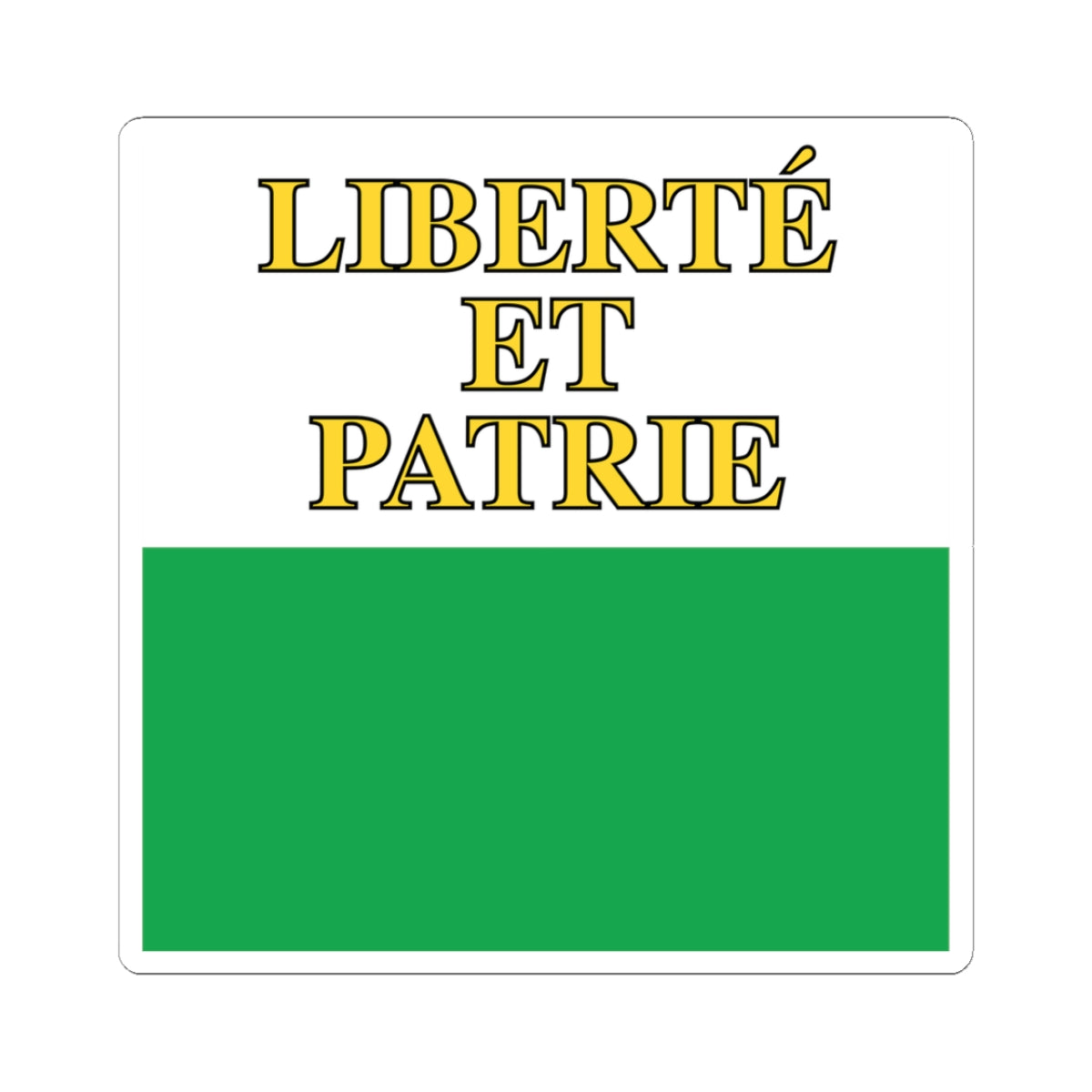 Flag of Canton of Vaud (Switzerland) STICKER Vinyl Kiss-Cut Decal