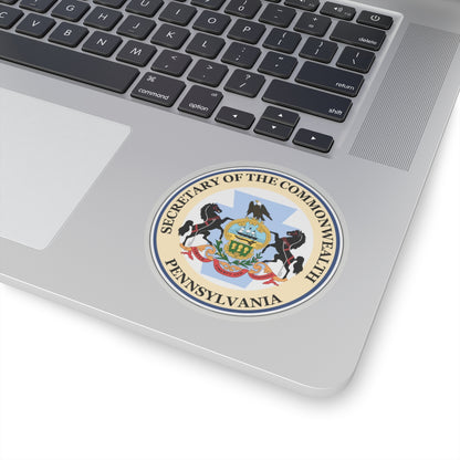 Seal of the Secretary of the Commonwealth of Pennsylvania - STICKER Vinyl Kiss-Cut Decal