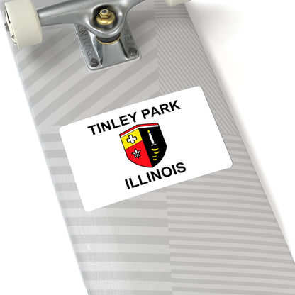 Flag of Tinley Park, IL - STICKER Vinyl Kiss-Cut Decal