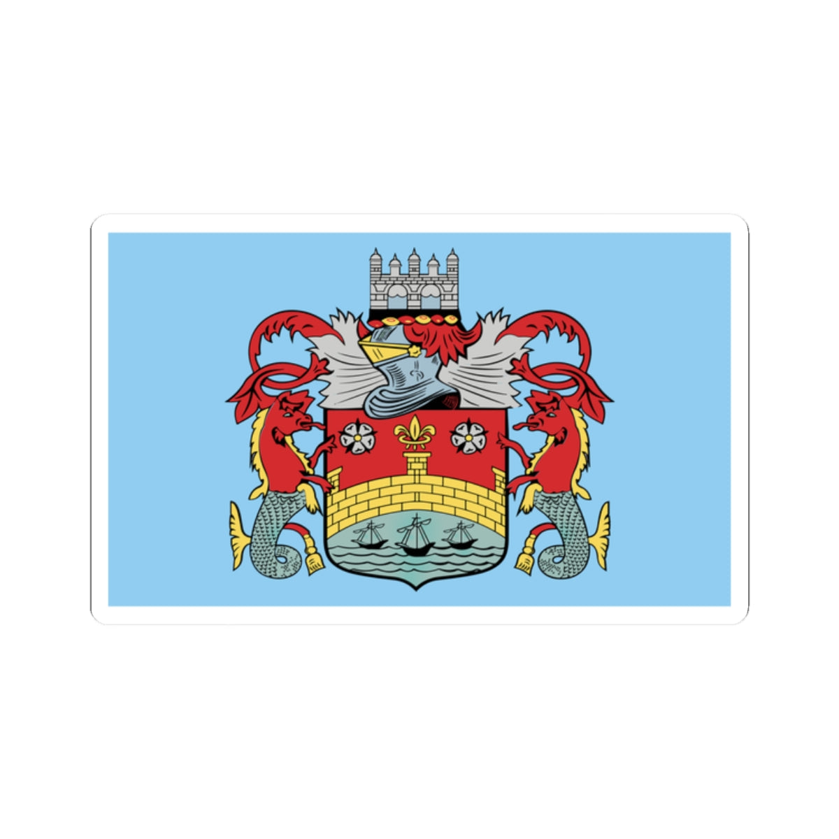 Cambridge City Council Flag (England) STICKER Vinyl Kiss-Cut Decal