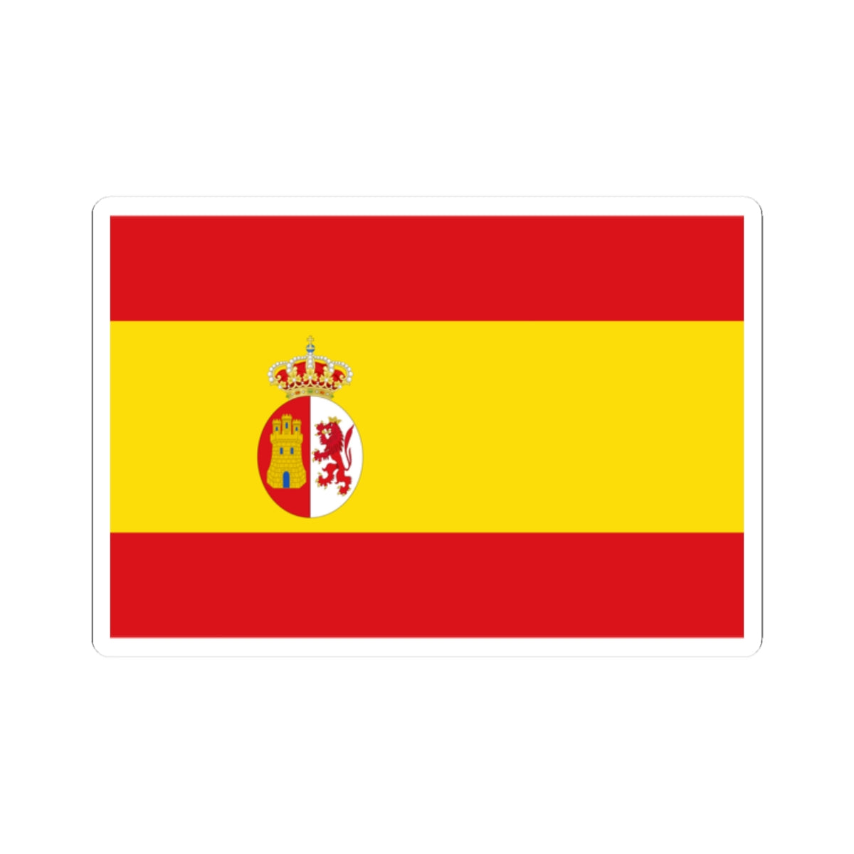 Flag of Spain 1785-1873 18751931 type 2 (Spain) STICKER Vinyl Kiss-Cut Decal