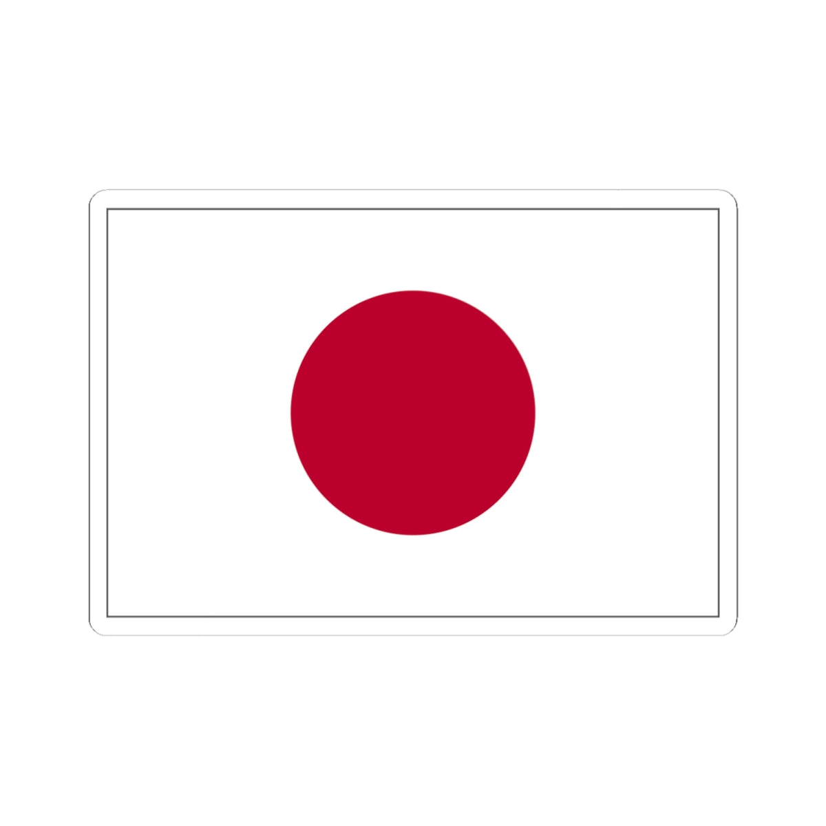 Flag of Japanbordered (Japan) STICKER Vinyl Kiss-Cut Decal