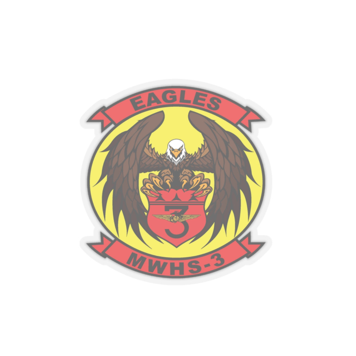 Marine Wing Headquarters Squadron 3 (USMC) STICKER Vinyl Kiss-Cut Decal