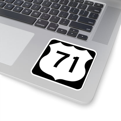US 71 MN 1961 (Minnesota) (Road Sign) STICKER Vinyl Kiss-Cut Decal