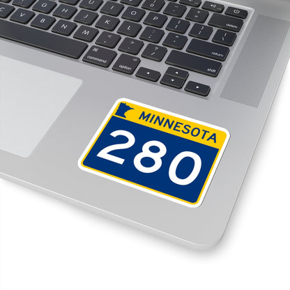 MN-280 wide (Minnesota) (Road Sign) STICKER Vinyl Kiss-Cut Decal