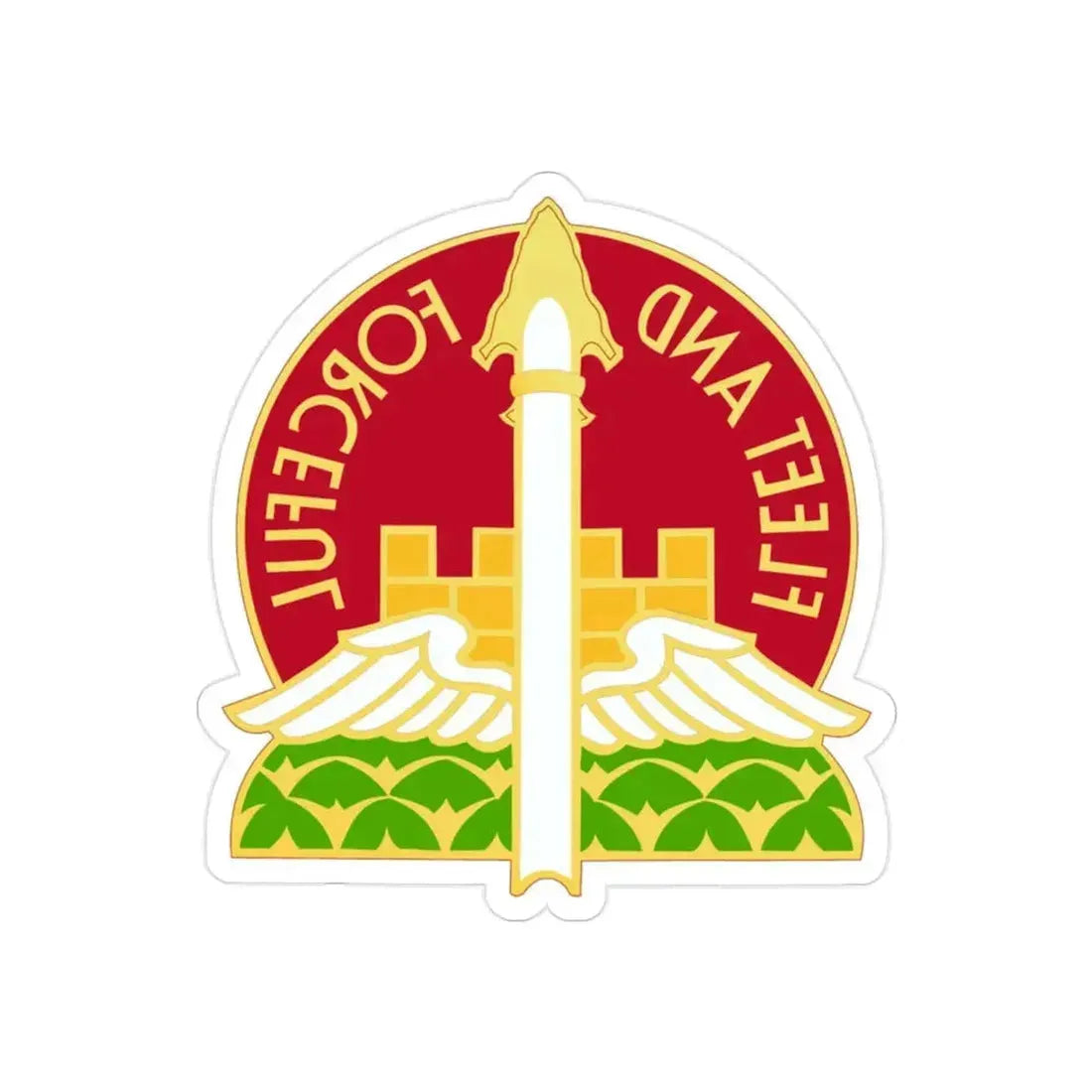 88th Artillery Group (U.S. Army) REVERSE PRINT Transparent Die-Cut STICKER 2 Inch Die-Cut Transparent - The Sticker Space