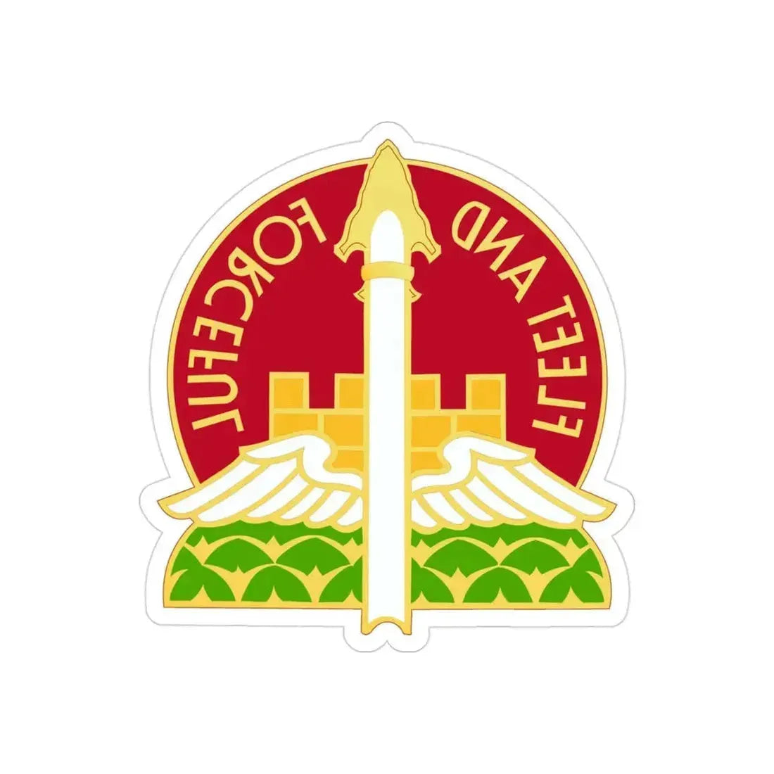 88th Artillery Group (U.S. Army) REVERSE PRINT Transparent Die-Cut STICKER 3 Inch Die-Cut Transparent - The Sticker Space