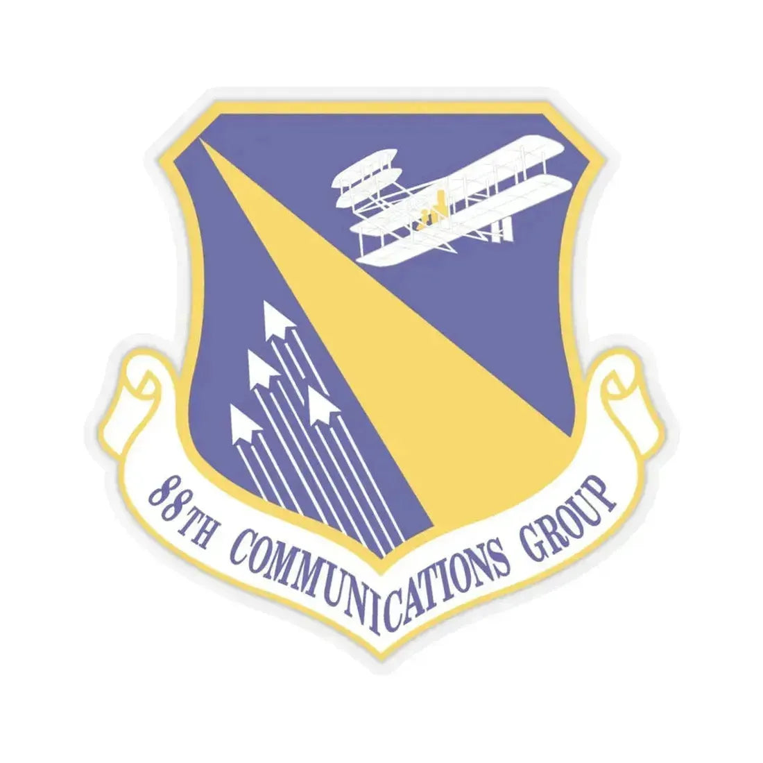 88th Communications Group (U.S. Air Force) STICKER Vinyl Kiss-Cut Decal 6 Inch Transparent - The Sticker Space