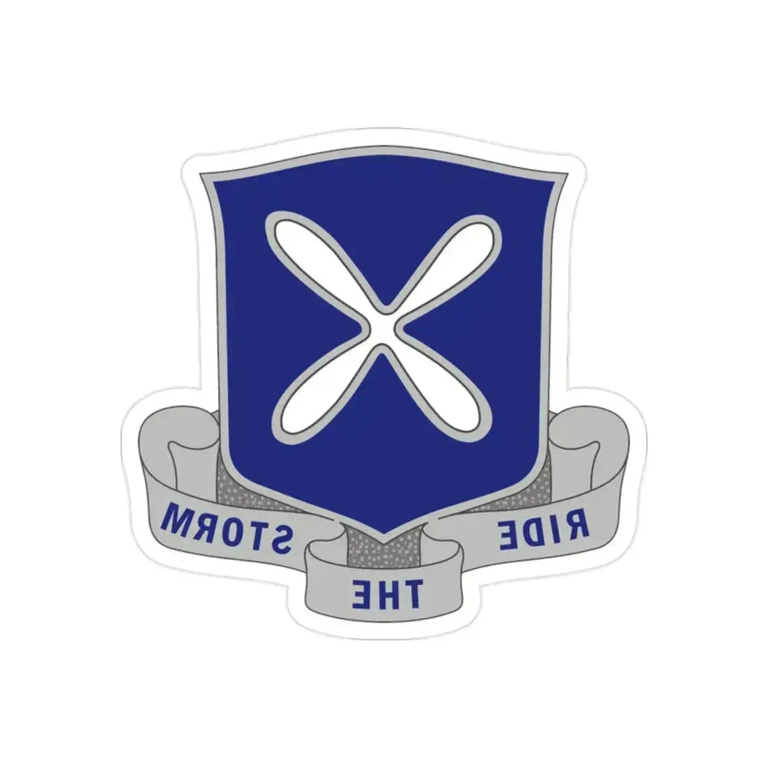 88th Infantry Regiment 2 (U.S. Army) REVERSE PRINT Transparent Die-Cut STICKER 2 Inch Die-Cut Transparent - The Sticker Space