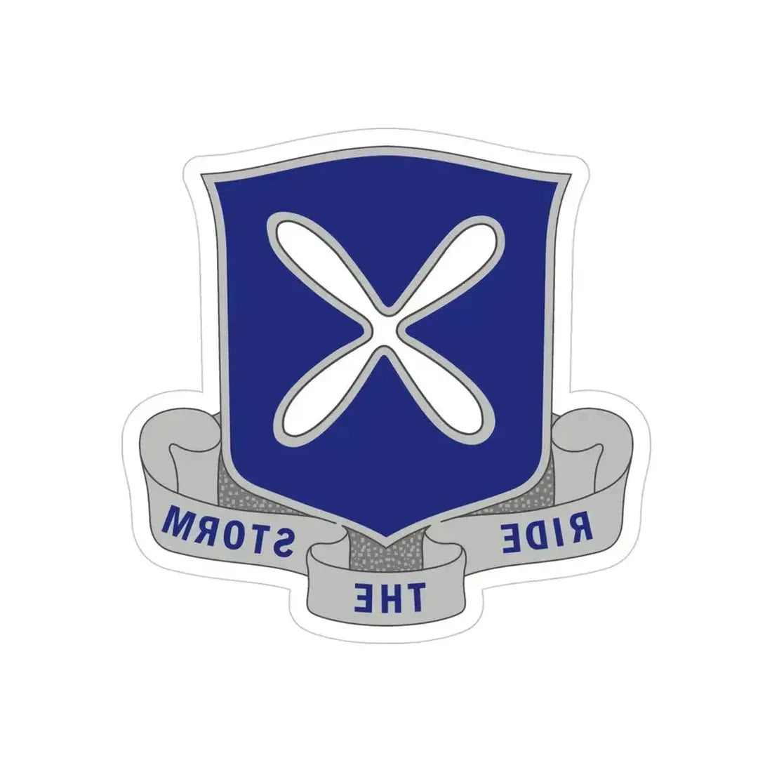 88th Infantry Regiment 2 (U.S. Army) REVERSE PRINT Transparent Die-Cut STICKER 4 Inch Die-Cut Transparent - The Sticker Space