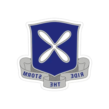 88th Infantry Regiment 2 (U.S. Army) REVERSE PRINT Transparent Die-Cut STICKER 4 Inch Die-Cut Transparent - The Sticker Space