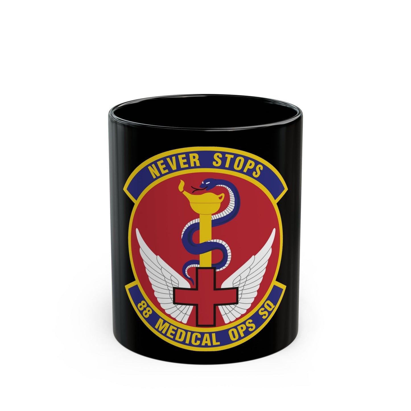88th Medical Operations Squadron (U.S. Air Force) Black Coffee Mug-11oz-The Sticker Space