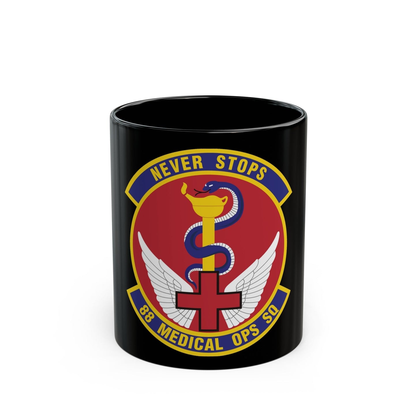 88th Medical Operations Squadron (U.S. Air Force) Black Coffee Mug-11oz-The Sticker Space