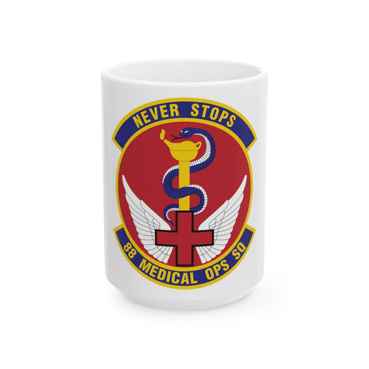 88th Medical Operations Squadron (U.S. Air Force) White Coffee Mug-15oz-The Sticker Space